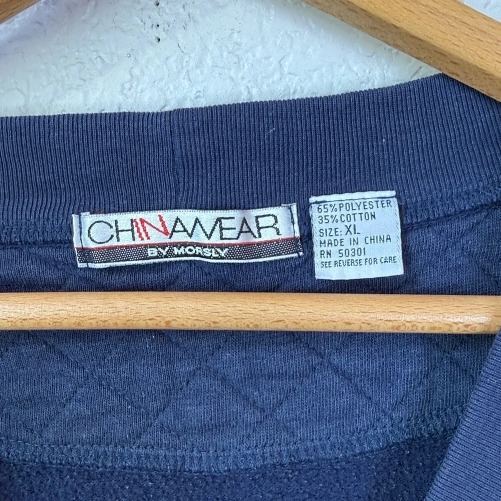 Vintage Classic Navy Blue Cardigan Sweater Size XLarge